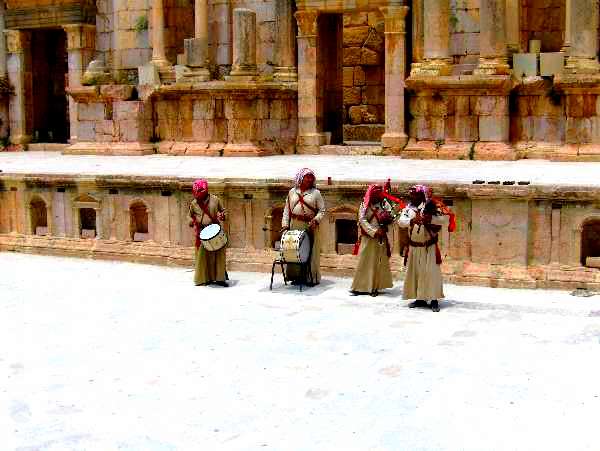 Groupe musical bédoin à Jerash