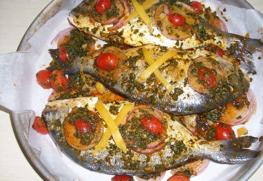 Daurade au four à l’huile d’argan