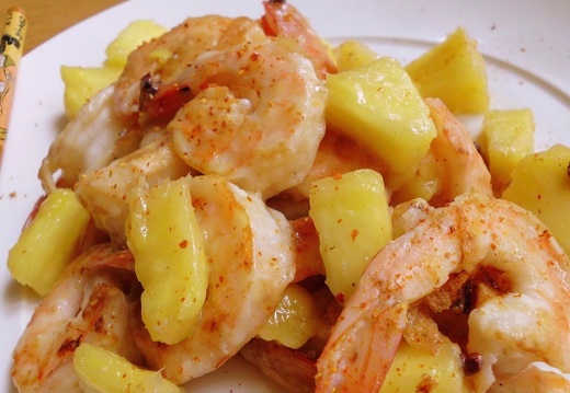 Crevettes sautées aigre-doux