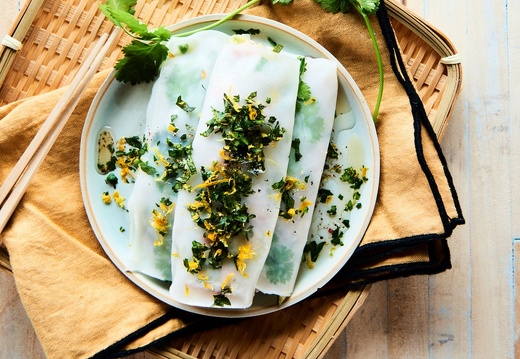 Banh Cuon jambon et courgettes