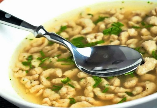 Riewele (89 visites) Ingrédients
2 cubes de bouillon de poule
200 g de Pépinettes Grand’Mère
2 œufs
2 cuil. à ... Riewele