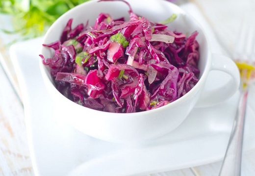 Salade de chou rouge au cumin (99 visites) Ingrédients
1 chou rouge (taille en fonction du nombre de personnes),
poudre de cumin,
vinaigre ... Salade de chou rouge au cumin